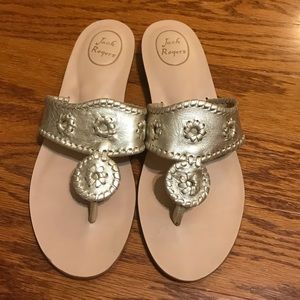 Platinum Jack Rogers sandals! Worn Once!!